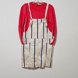 H&M Stripped Overall Skirt - 8